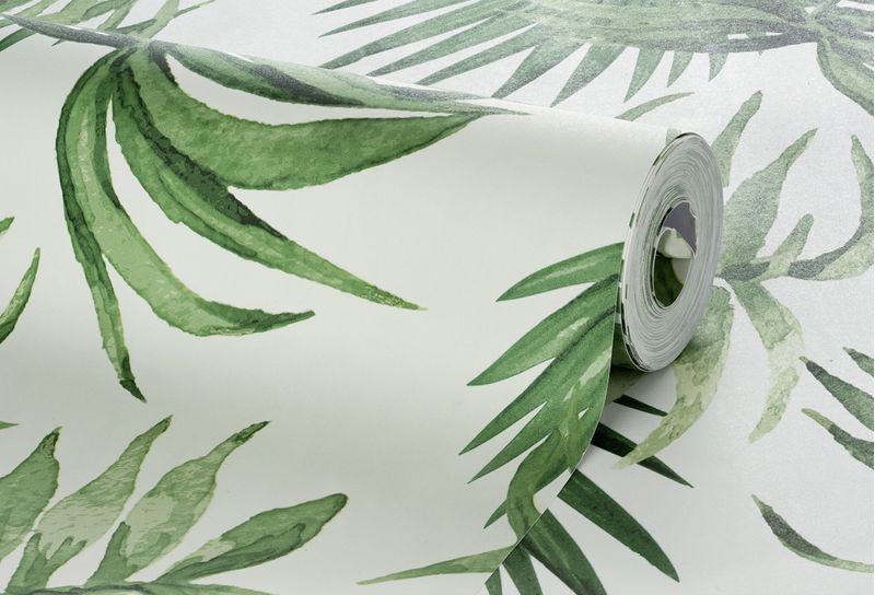 Papel-de-Parede-Vinilico-Paisagem-Tropical-Verde-e-Branco-52cm-x-95m