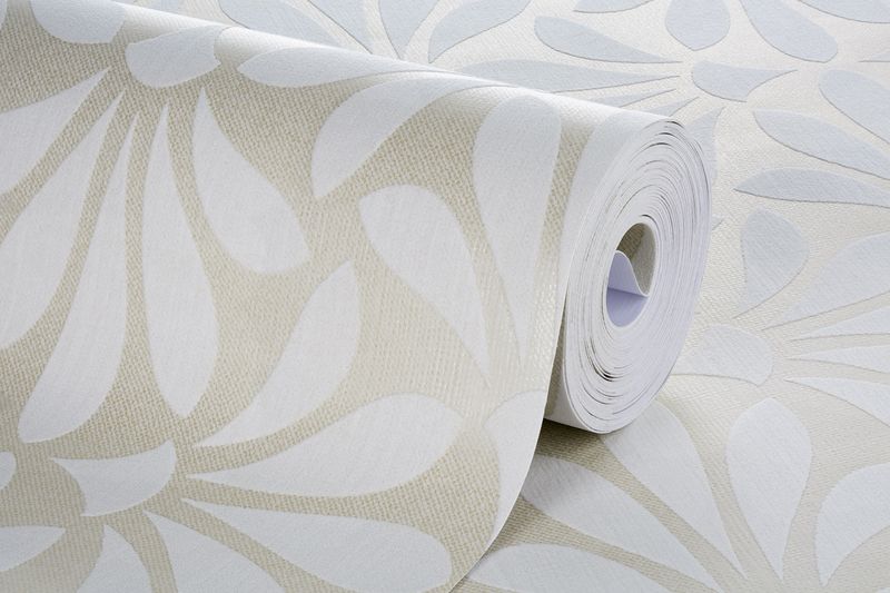 Papel-de-Parede-Vinilico-Relevo-Flor-Bege-52cm-x-95m