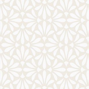 Papel de Parede Vinílico Relevo Flor Bege 52cm x 9,5m