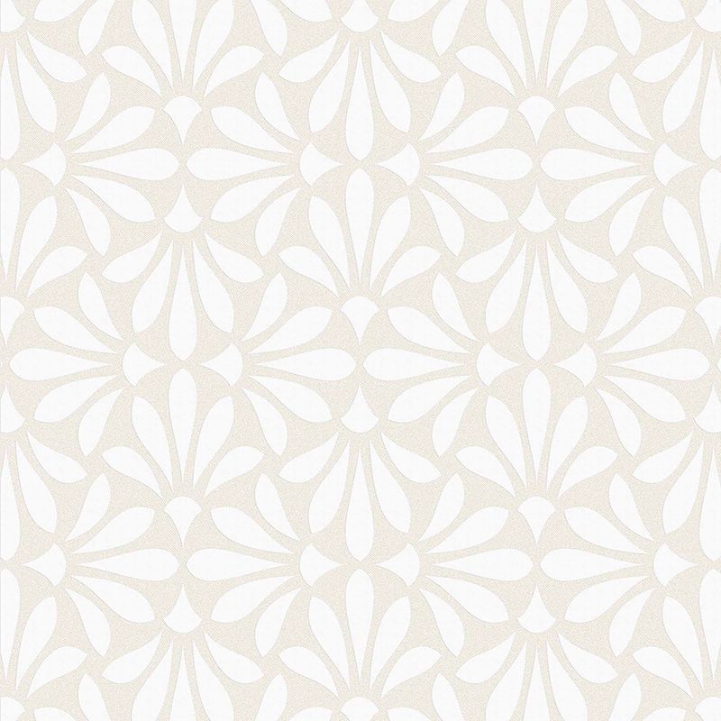 Papel-de-Parede-Vinilico-Relevo-Flor-Bege-52cm-x-95m
