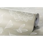 Papel-de-Parede-Vinilico-Relevo-Floral-Bege-52cm-x-95m