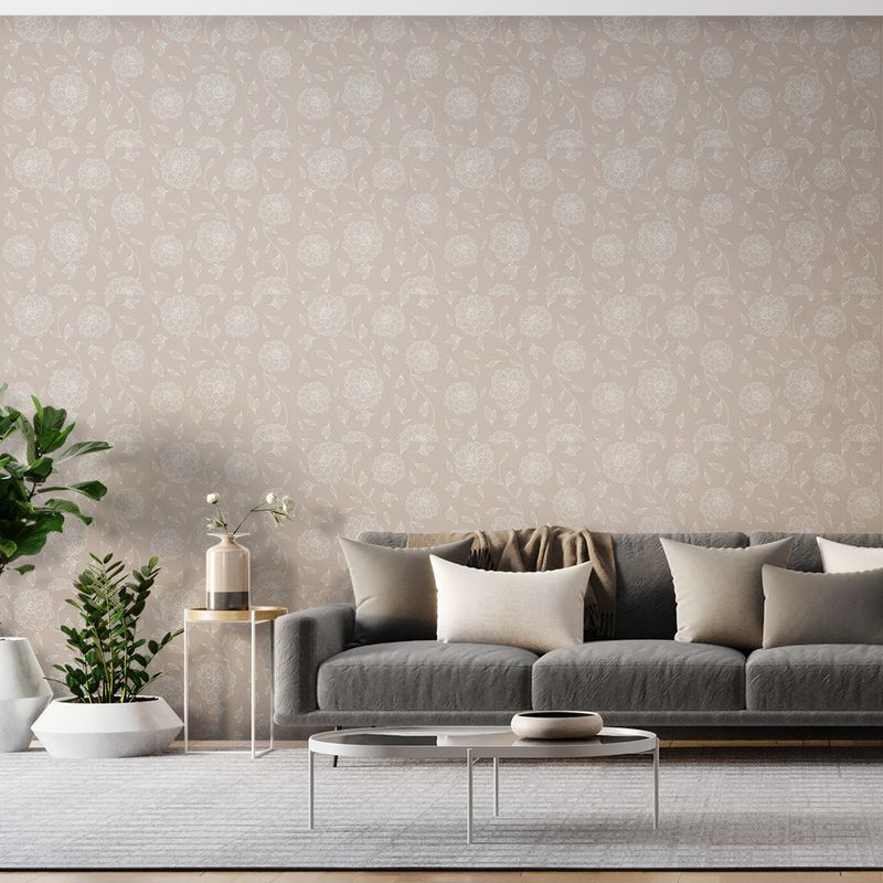 Papel-de-Parede-Vinilico-Relevo-Floral-Bege-52cm-x-95m