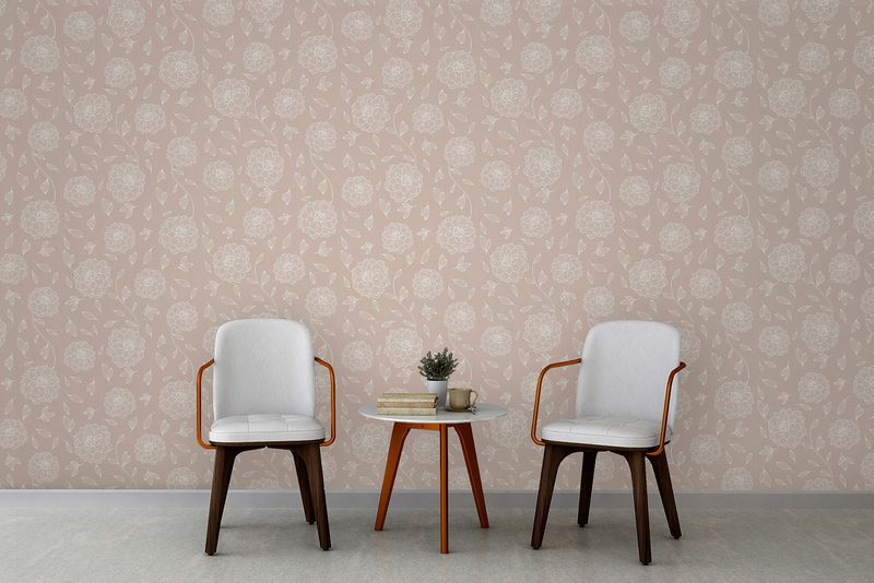 Papel-de-Parede-Vinilico-Relevo-Floral-Bege-52cm-x-95m