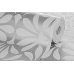 Papel-de-Parede-Vinilico-Relevo-Flor-Cinza-52cm-x-95m