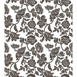 Papel de Parede Vinílico Floral Oriente Preto 52cm x 9,5m