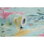 Papel-de-Parede-Vinilico-Floral-Aquarela-Rosa-e-Verde-52cm-x-95m