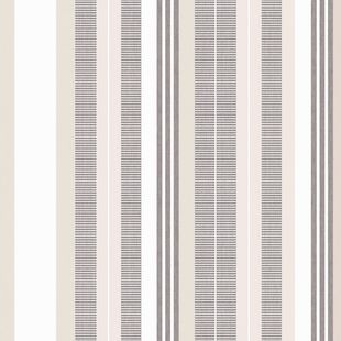 Papel de Parede Vinílico Listras Variadas Cinza e Bege 52cm x 9,5m