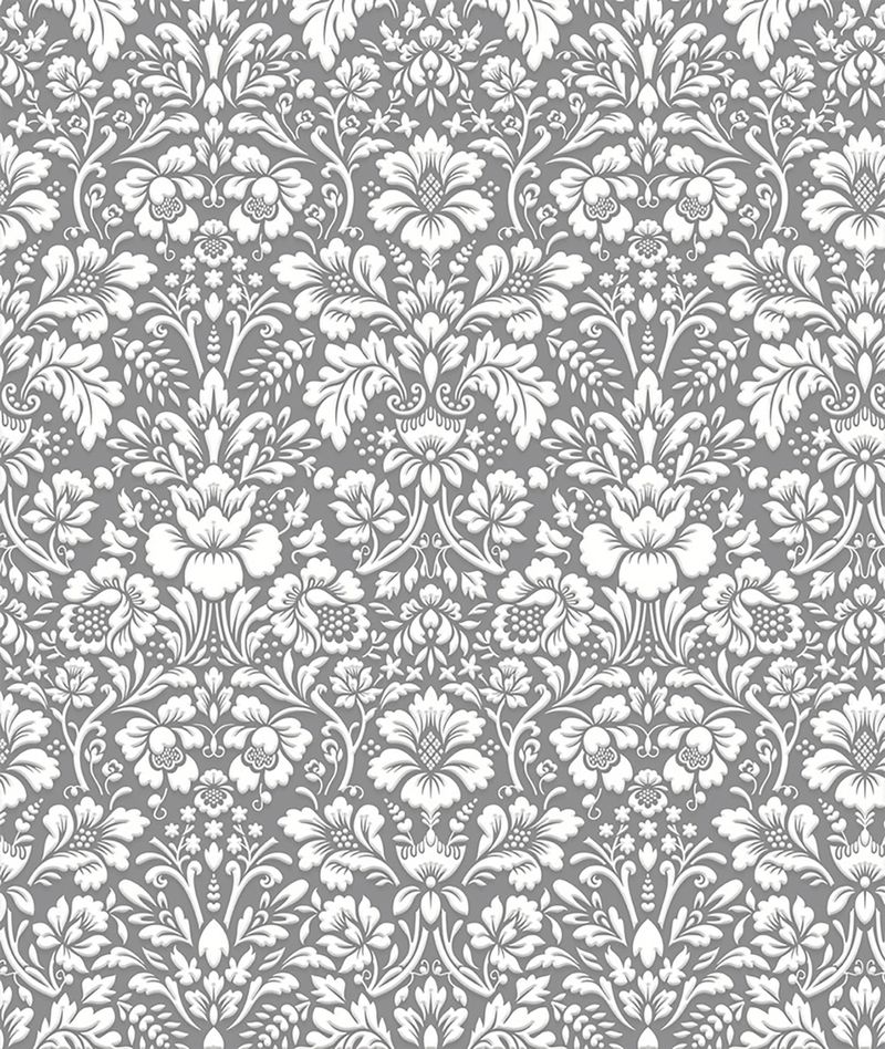 Papel-de-Parede-Vinilico-Arabesco-Metalizado-Cinza-e-Branco-52cm-x-95m