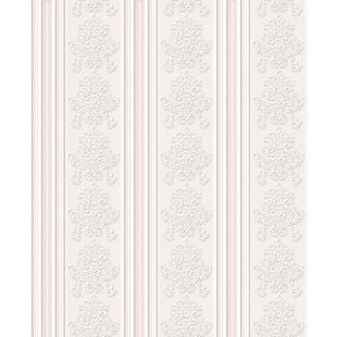 Papel de Parede Vinílico Provençal Rosa e Bege 52cm x 9,5m
