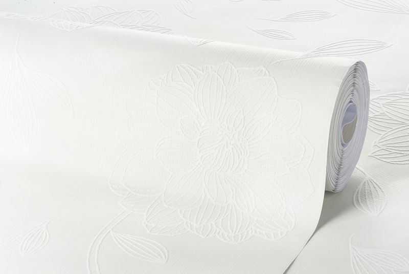 Papel-de-Parede-Vinilico-Relevo-Floral-Branco-52cm-x-95m