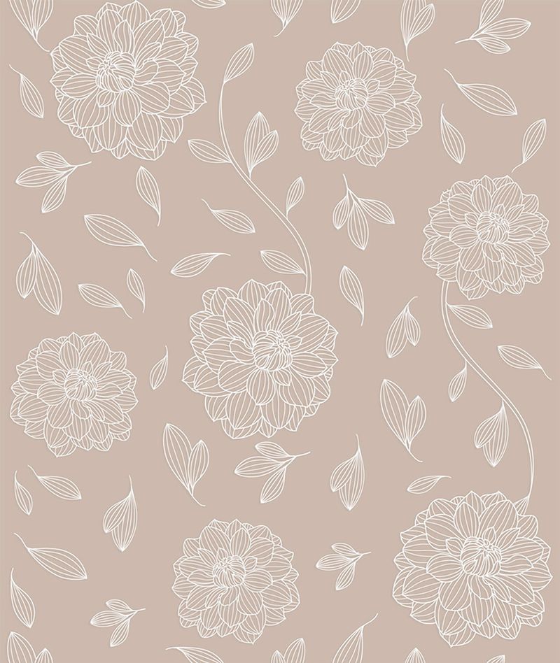Papel-de-Parede-Vinilico-Relevo-Floral-Bege-52cm-x-95m