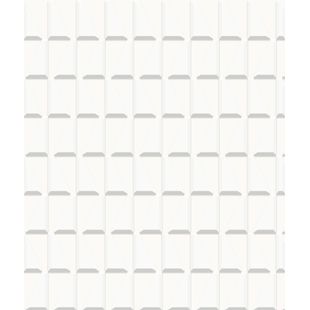 Papel de Parede Vinílico Geométrico Escandinavo Branco 52cm x 9,5m