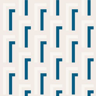 Papel de Parede Vinílico Linha Dupla Azul Marinho e Laranja 52cm x 9,5m