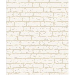 Papel de Parede Vinílico Tijolos Bege 52cm x 9,5m