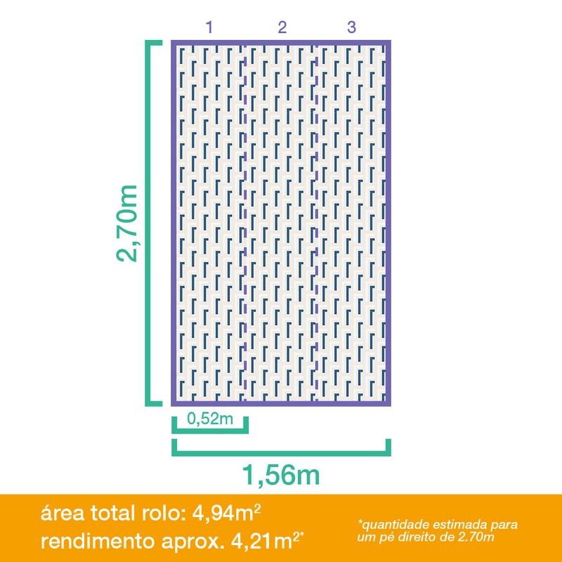 Papel-de-Parede-Vinilico-Linha-Dupla-Azul-Marinho-e-Laranja-52cm-x-95m