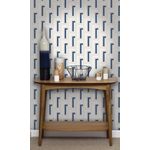 Papel-de-Parede-Vinilico-Linha-Dupla-Azul-Marinho-e-Laranja-52cm-x-95m