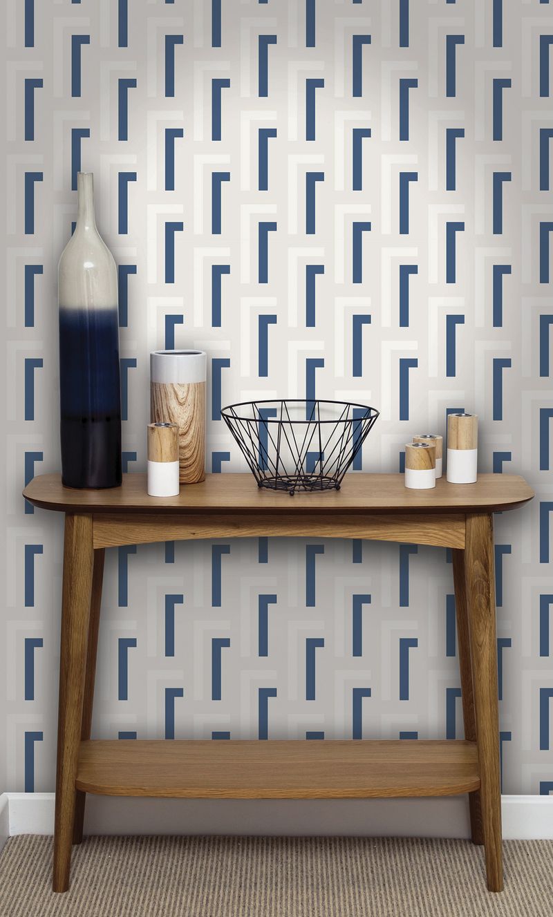 Papel-de-Parede-Vinilico-Linha-Dupla-Azul-Marinho-e-Laranja-52cm-x-95m