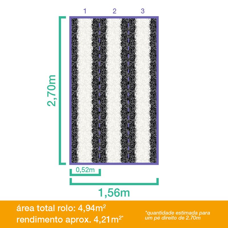 Papel-de-Parede-Vinilico-Arabesco-Degrade-Preto-e-Branco-52cm-x-95m