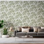 Papel-de-Parede-Vinilico-Folhagens-Verde-e-Bege-52cm-x-95m