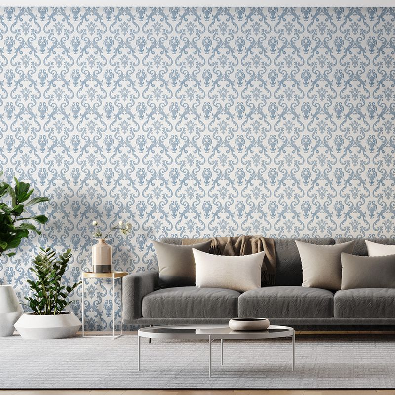 Papel-de-Parede-Vinilico-Damask-Real-Azul-e-Branco-52cm-x-95m