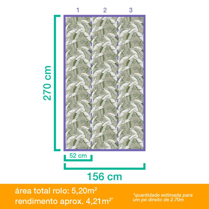 Papel-de-Parede-Vinilico-Folhagens-Verde-e-Bege-52cm-x-95m