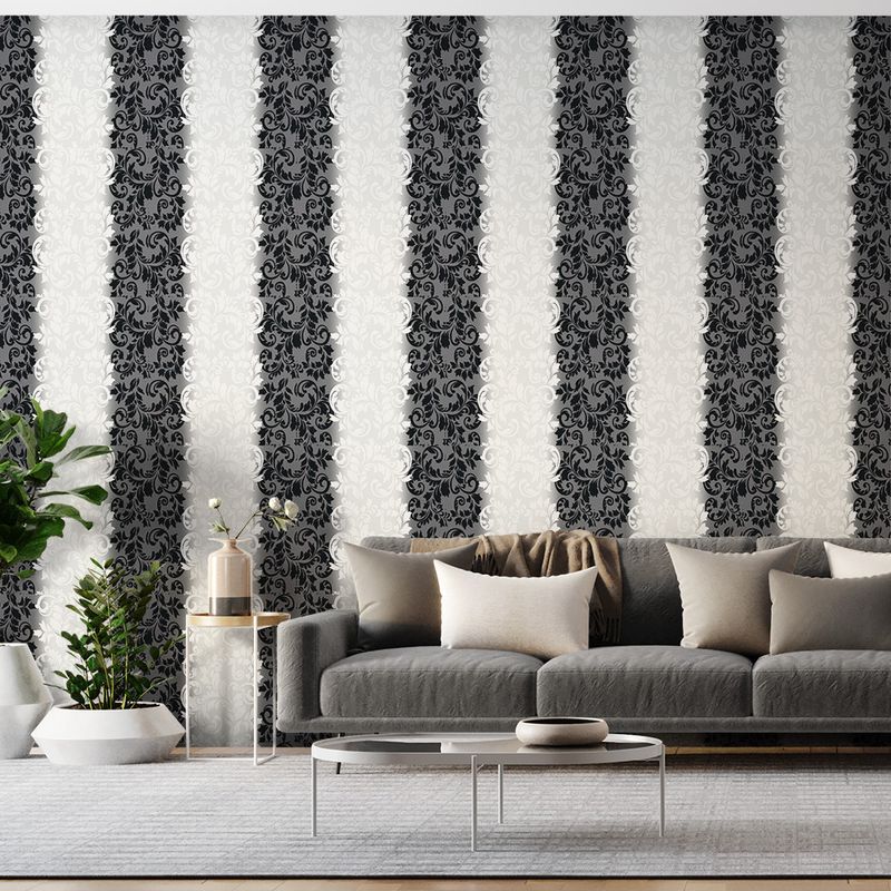 Papel-de-Parede-Vinilico-Arabesco-Degrade-Preto-e-Branco-52cm-x-95m