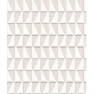 Papel de Parede Vinílico Geométrico Escandinavo Branco I 52cm x 9,5m
