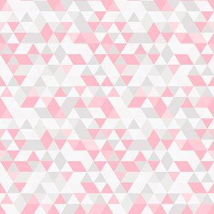 Papel de Parede Vinilizado Mosaico Triângulos Cinza e Rosa 52cm x 9,5m