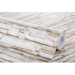 Papel-de-Parede-Vinilizado-Pedras-Linhas-Marrom-e-Branco-52cm-x-95m