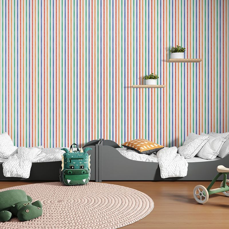 Papel-de-Parede-Vinilico-Listrado-Divertido-Amarelo-e-Vermelho-52cm-x-95m