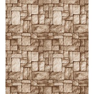 Papel de Parede Vinilizado Pedras Bege 52cm x 6m