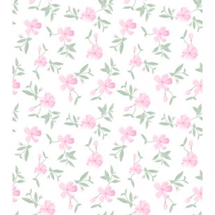 Papel de Parede Vinilizado Floral Delicado Rosa e Branco 52cm x 6m