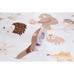 Papel-de-Parede-Vinilizado-Urso-Bike-Rosa-e-Bege-52cm-x-95m