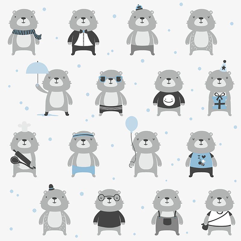 Papel-de-Parede-Vinilizado-Urso-o-Personagem-Cinza-e-Azul-52cm-x-95m