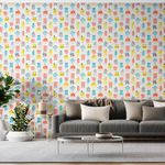Papel-de-Parede-Vinilizado-Monstrinhos-Vermelho-e-Cinza-52cm-x-95m