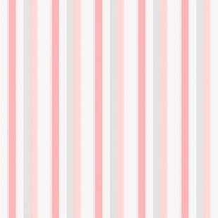 Papel de Parede Vinilizado Listras com Bordado Cinza e Rosa 52cm x 9,5m