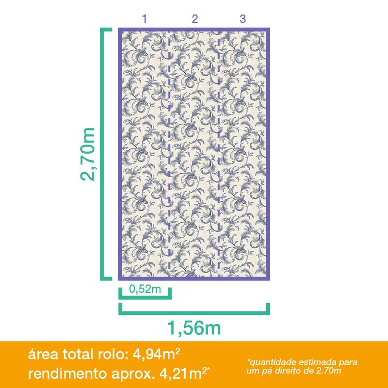 Papel-de-Parede-Vinilico-Arabesco-Nouveau-Azul-e-Bege-52cm-x-95m