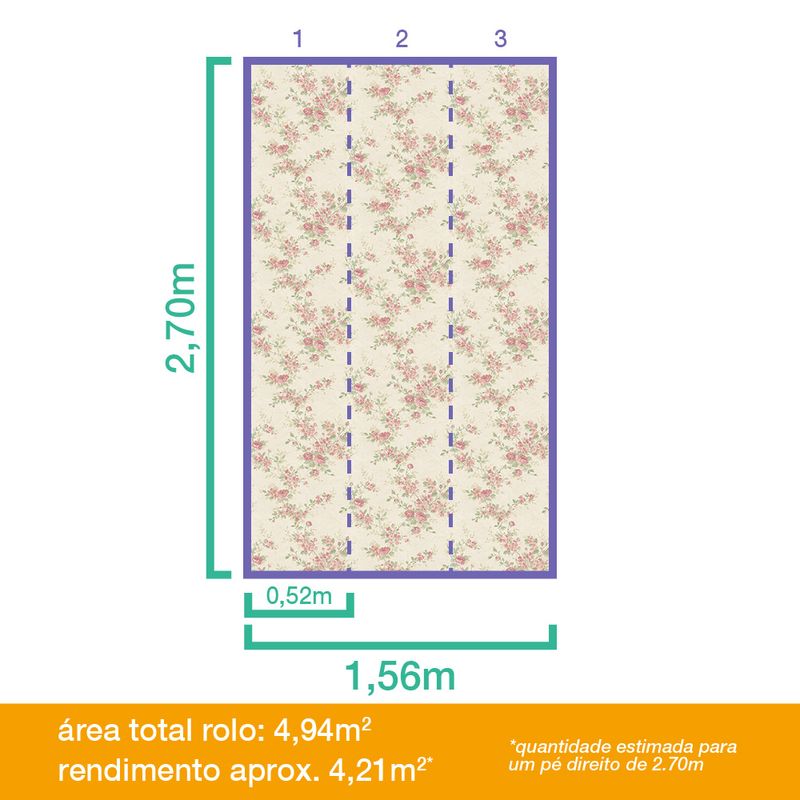 Papel-de-Parede-Vinilico-Floral-Provinciano-Bege-e-VermelhoI--52cm-x-95m