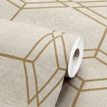 Papel-de-Parede-Vinilico-Geometrico-Linhas-e-Losangos-Bege-52cm-x-95m