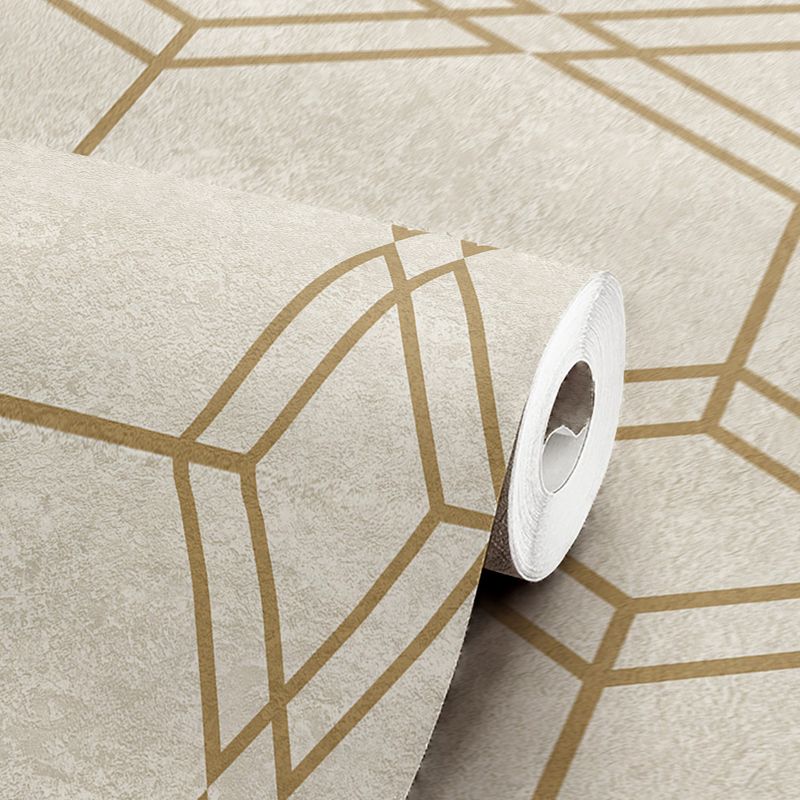 Papel-de-Parede-Vinilico-Geometrico-Linhas-e-Losangos-Bege-52cm-x-95m