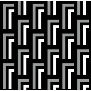 Papel de Parede Vinílico Geométrico Orelhas Preto e Branco 52cm x 9,5m