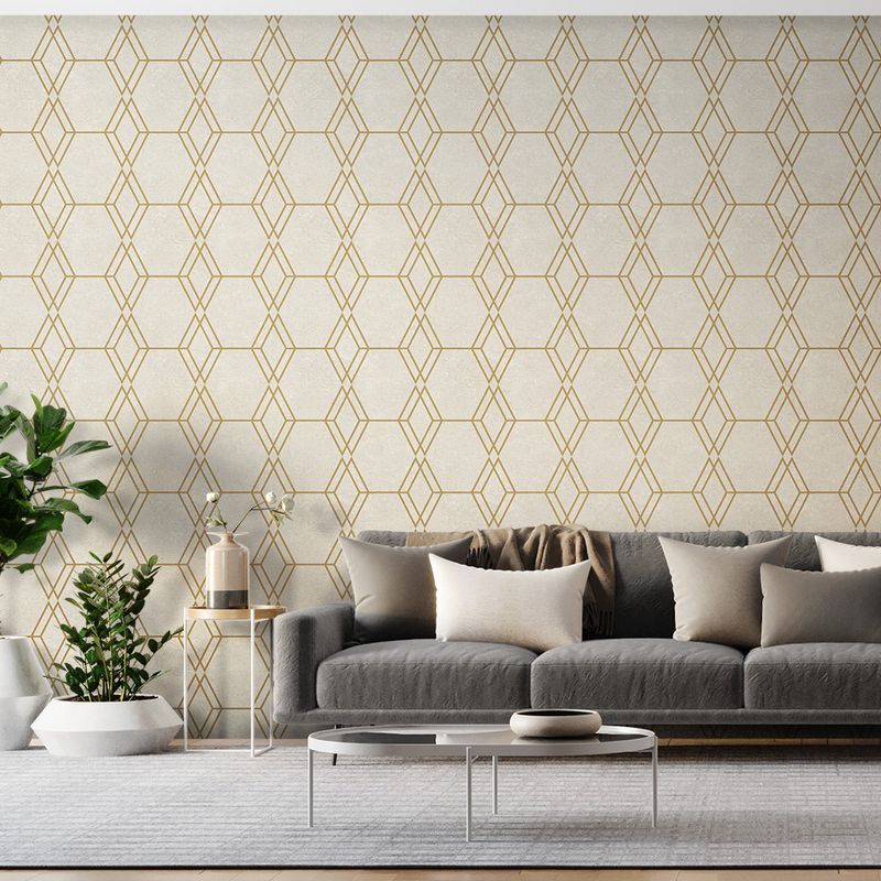 Papel-de-Parede-Vinilico-Geometrico-Linhas-e-Losangos-Bege-52cm-x-95m