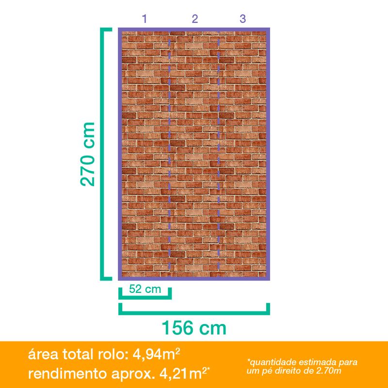 Papel-de-Parede-Vinilico-Murado-Tijolo-Marrom-e-Vermelho-52cm-x-95m