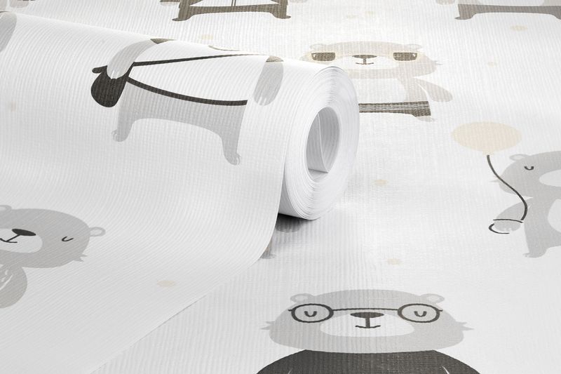 Papel-de-Parede-Vinilizado-Urso-o-Personagem-Cinza-e-Preto-52cm-x-95m