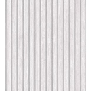 Papel de Parede Vinílico Madeira Ripa Cinza 52cm x 9,5m