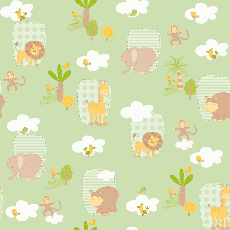 Papel-de-Parede-Vinilizado-Bambinos-Ref-3303-Verde-52cm-x-10m