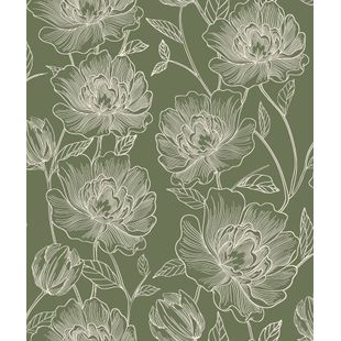 Papel de Parede Vinilizado Atemporal Ref 3800 Verde 52cm x 10m