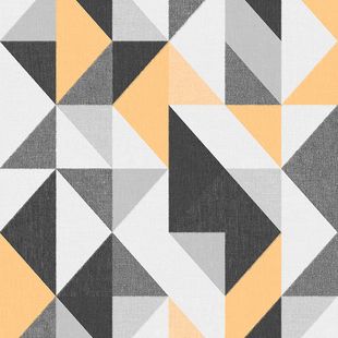 Papel de Parede Vinílico Contemporâneo Ref 4119 Amarelo 52cm x 10m