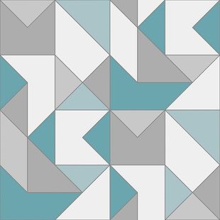 Papel de Parede Vinílico Contemporâneo Ref 4106 Azul 52cm x 10m