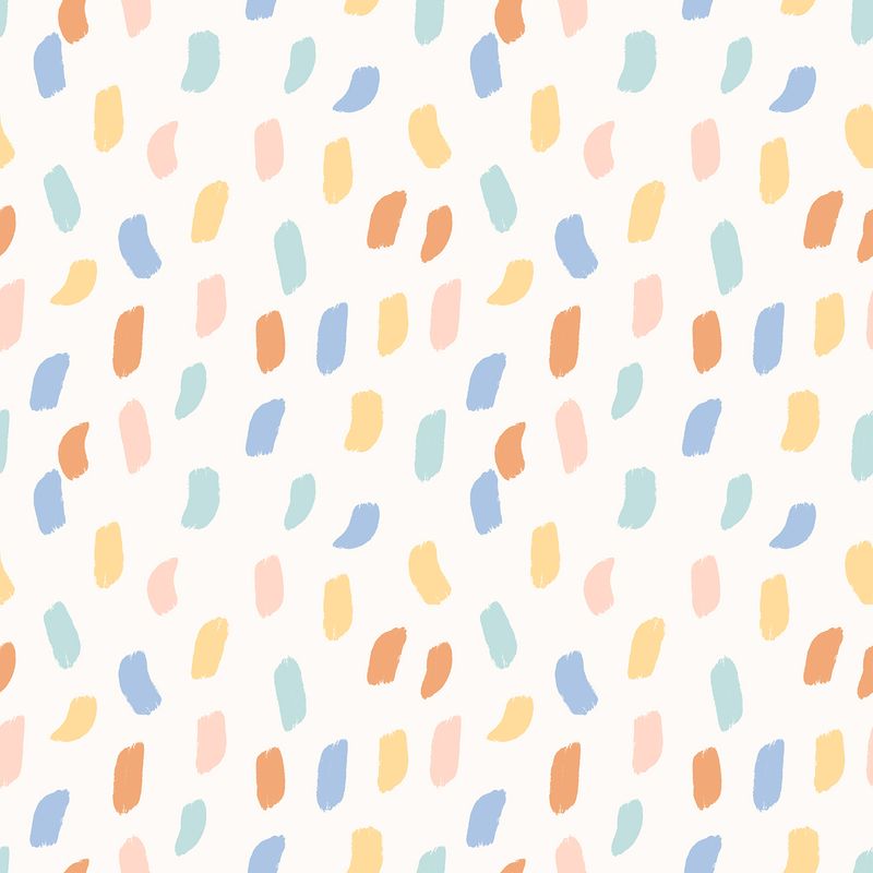 Papel-de-Parede-Vinilico-Mini-Pinceladas-amarelo-azul-e-vermelho-52x1000